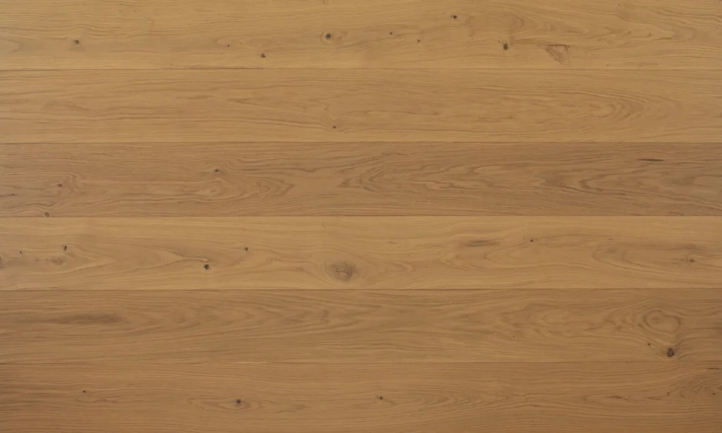 Wide Plank Flooring Pros and Cons: What Changes as Boards Get Wider Close-up of light European oak wide planks from the Aged Wide Floors Designer Collection in the Soho color