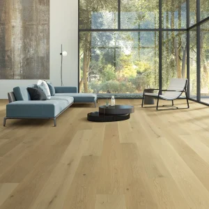Light wood floor living room