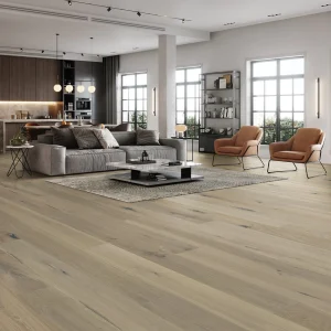 Modern living room with wood floor